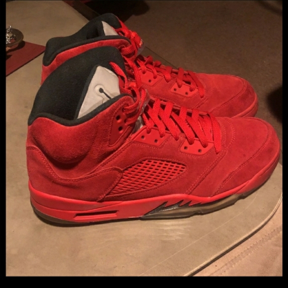 Jordan 5 RED SUEDE  Size 11 - Picture 4 of 5